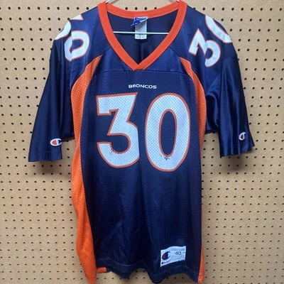 Винтажная футболка чемпиона Denver Broncos No30 Террелла Дэвиса взрослый размер 40 (средний) - Изображение 1 из 4