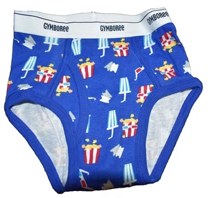 F7 !WOW! 2017 NWOT Gymboree Boys Size XS 4 POPCORN MOVIE Cotton Briefs Underwear - Picture 1 of 1