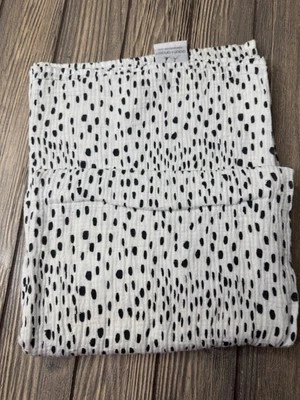 Aden + Anais 棉薄纱襁褓毯 白色 带黑色圆点印花 婴儿 Be — 第 1/3 张图片