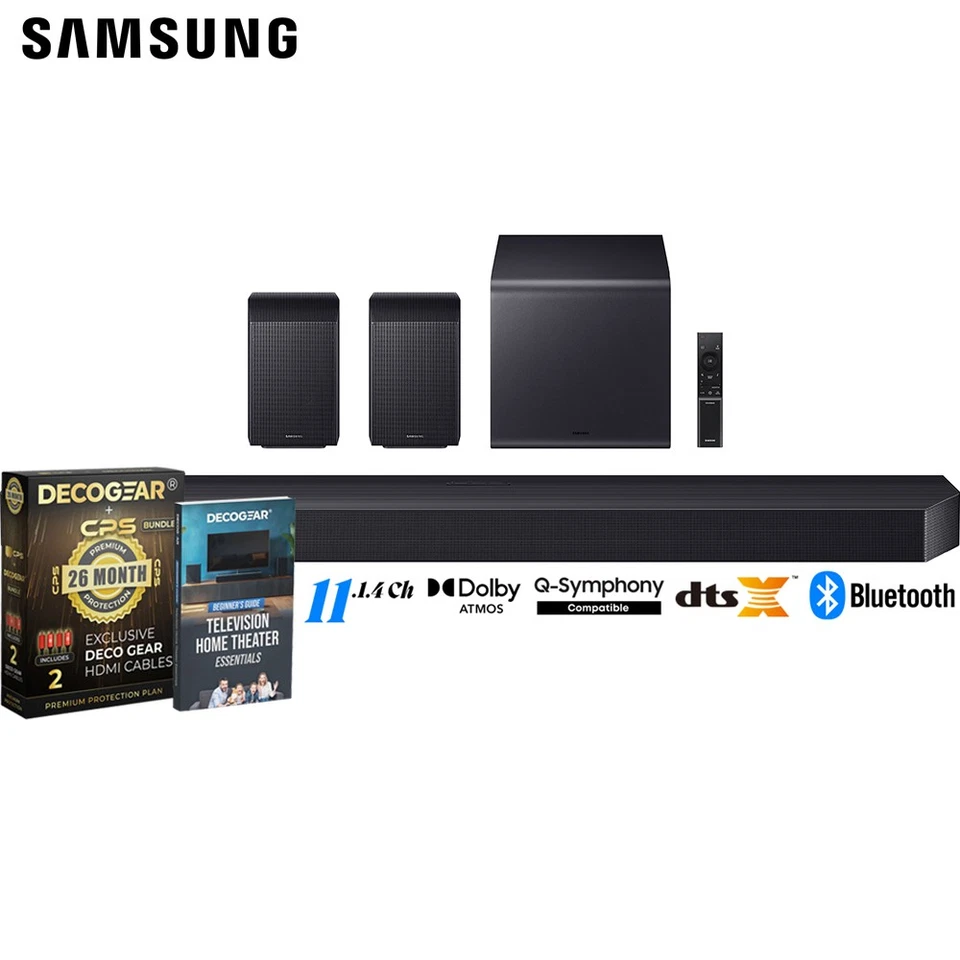 Samsung HWQ990F Q-series 11.1.4 ch Soundbar w/ Subwoofer & Rear Speaker