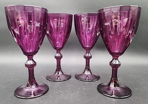 4er Set Kristalloptik Lila Weingläser "SCHÖN" - Bild 1 von 18