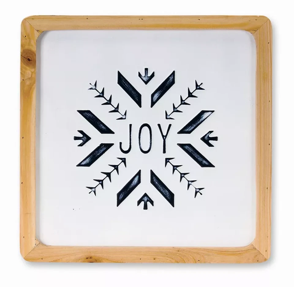 Joy Frame 15.5"SQ (Set of 2) Iron/Wood - Image 1 of 1