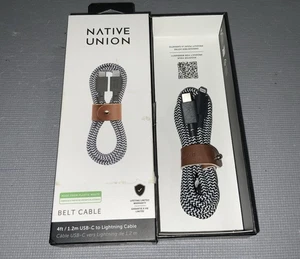 Native Union Belt Cable 4' USB-C Cable for iPhone 14 13 12 11 XS XR - Picture 1 of 2