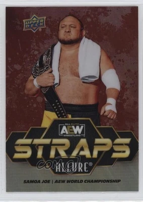 2024 Upper Deck Allure AEW Straps Crimson Samoa Joe #S-1 - Image 1 of 2