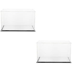 2 Pcs Dust Box Clear Acrylic Display Case for Figures Child - Picture 1 of 12