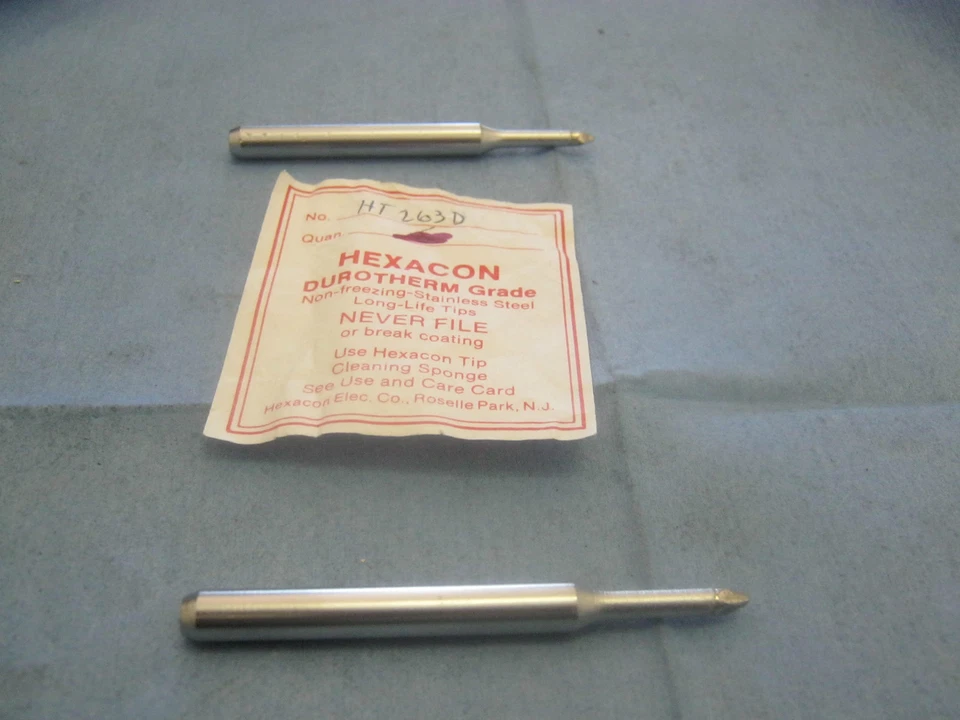 Лот товаров Модель Hexacon: Наконечники Припоя Класса HT263C Durotherm. Qy. 2 Новый из старых запасов  - Изображение 1 из 1