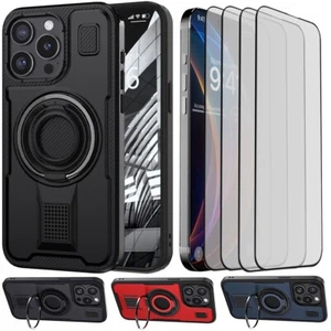 Funda protectora de pantalla con anillo y soporte a prueba de golpes para iPhone 14/Pro/Pro Max - Imagen 1 de 33
