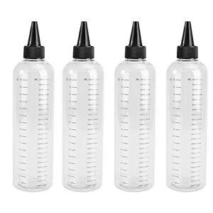 4pcs 500ml Hair Dye Bottle Hair Color Applicator Plastic Squeeze Bottles with...