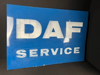 DAF Service -  Emailschild um 1955 -  75 x 110 cm Werkstatt LKW Oldtimer - Bild 1 von 4