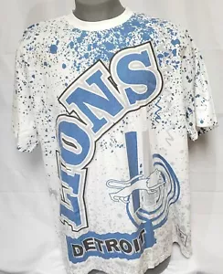 Camicia da uomo stampa logo sublimata Mitchell & Ness Detroit Lions NFL calcio - Foto 1 di 4
