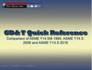 1994 2009 2018 GD&T Quick Reference Comparator - Picture 1 of 1