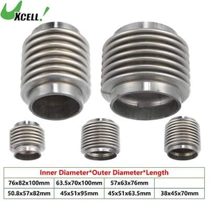 UXCELL Exhaust Flex Pipe | 38/45/50/60mm Bellows Connector Stainless Universal - Foto 1 di 12