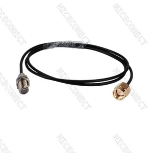 F-Typ Buchse auf SMA Stecker RF Zopf Koaxialkabel RG174 20 cm für WiFi - Bild 1 von 2