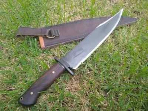 CUSTOM HANDMADE CARBON STEEL BLADE HUNTING BIG BOWIE KNIFE SURVIVAL KNIFE - Picture 1 of 5