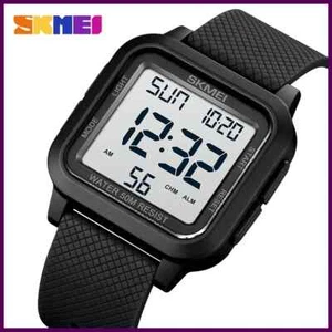 Sport Watches Mens Alarm Countdown Male 5Bar Waterproof Wristwatches Japan - Picture 1 of 30