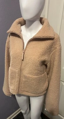 H & M Sz M персиковый флис шерпа молнии куртка уютный теплый богемное шик уютный удобный осени - Изображение 1 из 4