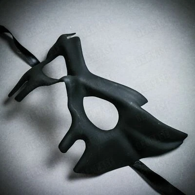 Black Devil Eye Mask For Masquerade Ball Costume Party | Wedding Eye Mask Black - Image 1 of 4
