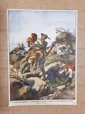 Retrocopertina Domenica del Corriere 1912 Colonialismo Alpino cattura un Arabo