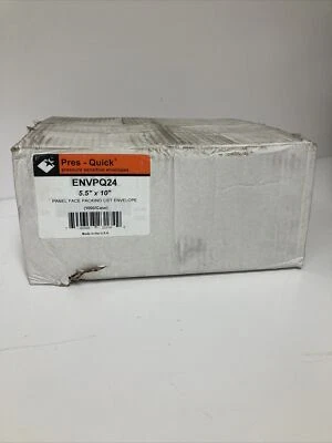 Pres-Quick 5.5" x 10" Panel Face Packing List Envelope 1000/Case ENVPQ24 New - Image 1 of 2