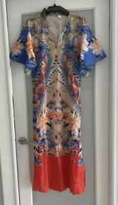 Maxi Vestido Johnny Was $278 Nuevo con etiquetas Peace Kahlo Caftán Cubierta XS - Imagen 1 de 8