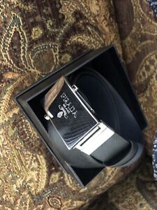 prada mens baltix blue and black reversible belt authentic in box $895 on websit