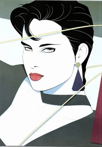 12" x 9" single print - from 1985 Patrick Nagel hardback book - Vintage j - Picture 1 of 2