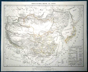 Mapa Sohr Berghaus 1848 IMPERIO CHINO Y JAPÓN, #74 - Imagen 1 de 1