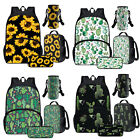 4Pc Printed School Backpack set with Lunch Bag Water Bottle Cover For Boys Girl