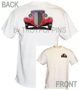 1-HOT RAT ROD ROJO / ROSA VINTAGE CLASSIC CAR SHOW WEAR CAMISETA GRÁFICA IMPRESA - Imagen 1 de 6