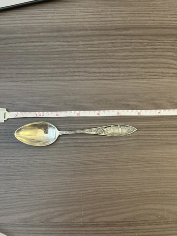 VINTAGE STERLING SILVER SOUVENIR SPOON HOT SPRINGS, Arkansas  Arlington Hotel Cover