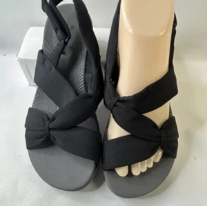 Clarks Cloudsteppers Soft Cushion Black Sandals Womens Size 8.5 - Picture 1 of 6