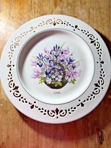 Vtg Lenox Annual Ltd. Ed. 1996 Collector Plate Colonial Bouquet Massachusetts - Picture 1 of 6