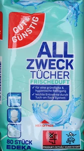 Gut & Günstig Allzwecktücher Frischeduft 80 Tücher 1er Pack - Bild 1 von 2