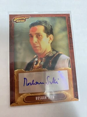 Roshan Seth INDIANA JONES 2008 Autographed Topps Trading Card - Image 1 of 2