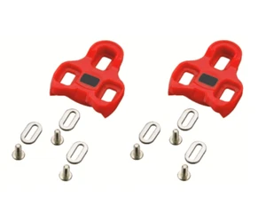 KIT PLACCHETTE ROSSE 9° COMPATIBILI LOOK KEO PEDALI BICI CORSA TACCHETTE SGANCI - Picture 1 of 1