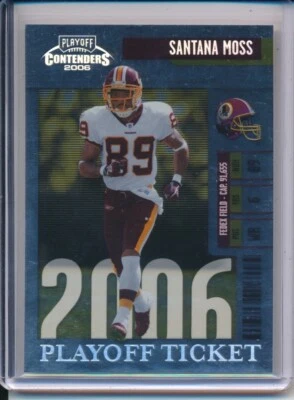 2006 Contenders Playoff Ticket #99 SANTANA MOSS 129/199 - Image 1 of 3