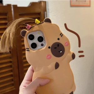 Capybara Hülle für iPhone 16, 15, 14, 13, 12, 11 Pro Max Robust iPhone Cover - Bild 1 von 5