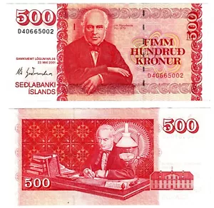 2009 Iceland 500 Kronur P58a Banknote UNC - Picture 1 of 1