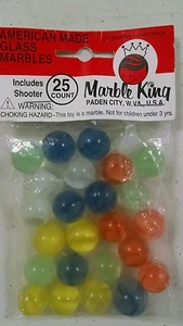 Bag Of Marbles 25 shooter Classic Marble King Cat's Eye laden city west Virginia - Picture 1 of 2