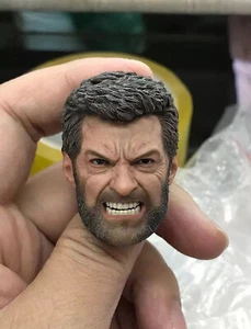 1/6 Angry Logan Wolverine Head Sculpt Carved Fit 12inch HT Male Action Figure Bo - Picture 1 of 2
