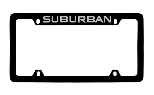 Chevrolet Suburban Black Coated Metal License Plate Frame Holder - Image 1 of 1