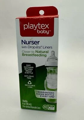 Forros para botellas Platex Drop-Ins forros para enfermeras sin BPA botella de 4 oz 5 revestimientos 0M + lento Foto 1 de 4