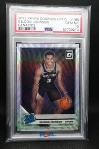 2019-19 Panini Donruss Optic Fanatics #186 KELDON JOHNSON Rated Rookie PSA 10 RC - Picture 1 of 2