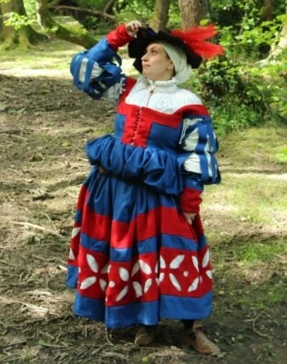 Landsknecht women Gown With Chemise for 16th Century Historical Dress - Image 1 of 3