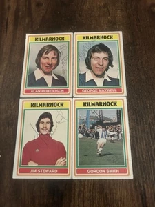 Topps Scottish Football Cards (1976 Red Back) 4 Autographed Kilmarnock Cards - Picture 1 of 6