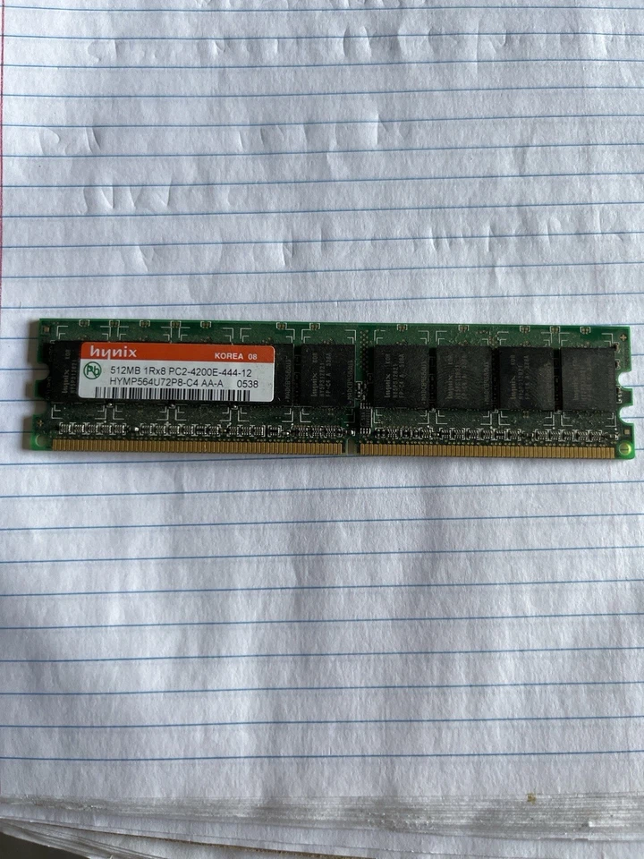 Hynix 512MB DDR2 PC2-4200E ECC Registered Server Memory – Tested & Working - Image 1 of 1