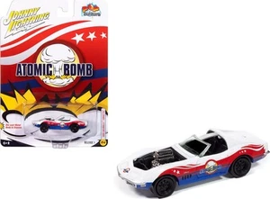 1969 Chevrolet Corvette Atomic Bomb White with Red and Blue Graphics Stuntman 1 - Picture 1 of 4