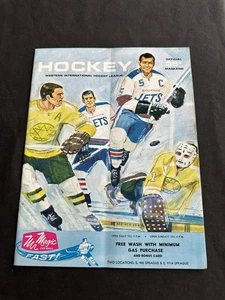1969-70 WIHL Hockey Program Spokane Jets VS Cranbrook Royals Canadian Team - Imagen 1 de 5