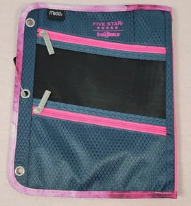 BOLSA LÁPIZ HIDROMIEL CINCO ESTRELLAS 3 COMPARTIMENTOS CREMALLERA ESTUCHE 3 ANILLOS 11 X 8,75" NUEVO - Imagen 1 de 4