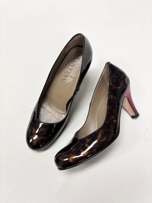 Туфли на каблуках из лакированной кожи с анималистическим принтом Anyi Lu 37,5 - Изображение 1 из 4